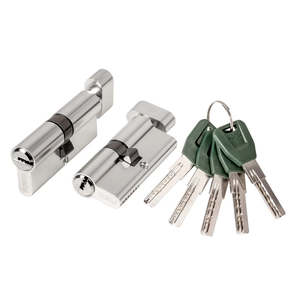 Фото Цилиндровый механизм (A202/80) A2002Knob80(40+10+30) с вертушкой SN никель