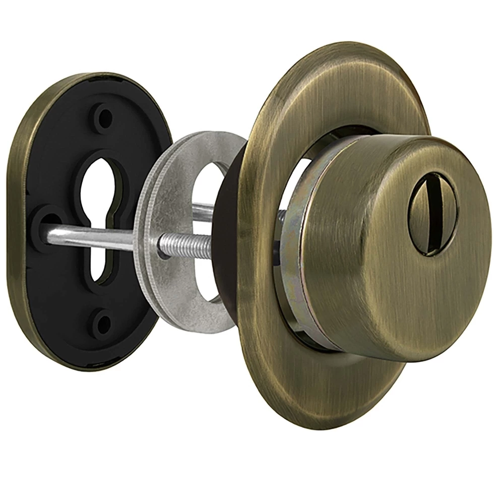 Фото Броненакладка DEF.CRE/OV-set.9726 (DEF 9726) M6x90 врезная с чашкой AB-6 зелёная бронза